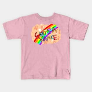 Gotta Dance Rainbow Sparkle Cat Kids T-Shirt